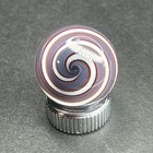 Contemporary Handmade Art Glass Marble  73  Blue Red White Black Swirl   Uv Boro