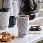 Paper Disposable Hot Cups With Lids  16 Ounce  20 Count