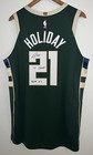 Jrue Holiday   21 Champs Bucks In 6  Signed Nike Nba Authentic Vaporknit Jersey