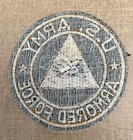 Wwii Us Army Armored  Force Jacket  Patch  Wool With Cheesecloth Backing  