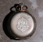 Antique Ladies Swiss  800 Silver Fob Pocket Watch C1900 Spares Or Repair