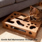 Cat Scratch Puzzle Enrichment Box contains Sandpaper Inside  brown 