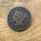 1847 Braided Hair Large Cent - Holed   006