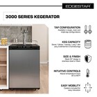 Edgestar Kc3000twin 24 w Freestanding Double Tap Kegerator - Black