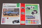 1967 1968 1969 Pontiac Firebird 350 Car Spec Sheet Brochure Booklet