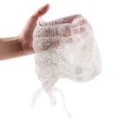 Baby Girl Bonnet Eyelet Lace Cotton Christening Bonnet Toddler Handmade Beani