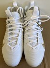 New Nike Huarache 9 Elite Mid Lacrosse Cleats White Men   s Size 4 5 Fd0088-100
