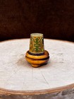 Vtg Cloisonn   Brass   Enamel Collectible Thimble Year Of Dog   Auspicious Symbol