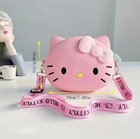 Hello Kitty Bag With Adjustable Shoulder Strap  Zipper Handbag Cute Kitty Bag