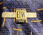 Vintage Tie Bar Clip Clasp Stay Silver Tone Eagle Iron Works Advertising