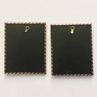 Vintage Convex Glass Reverse Silhouette Courting Couple Picture 5x4 Pair