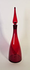 Vtg Mcm Blenko 920m Ruby Red Decanter With Stopper Anderson 16 x 4 3 4  Ruby Red