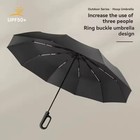 1pc 20-rib Automatic Folding Umbrella Men Women Strong Windproof Sun Rain - New
