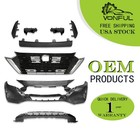 Front Bumper Cover Kit W  Grille   Fog Light Cover Fits 2024-2025 Nissan Sentra