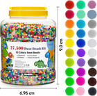 27 500 Pcs Fuse Beads Kit For Kids Crafts  30 Colors Iron Beads Set With 3 Pegbo