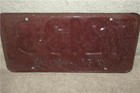 Vintage 1957 Ohio Passenger Vehicle License Plate 7213   b Single Maroon   White