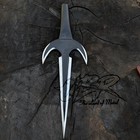 Custom Handmade Carbon Steel Hunting Spear Head  Shiva Trishul With Sheath