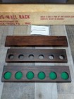 Vtg Frederick Willys Pool Cue Wall Rack W  Counter
