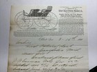 Elkhart Indiana Buggy   Harness Manufacturer Letterhead Signed Pratt 1880 Wagons