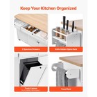 Kitchen Island Cart Storage 60in Wide Mobile Wheels Drop Leaf 2 Drawers Pantry