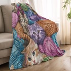 Vibrant Cat Blanket Lightweight Blankets Gifts For Cats Lover Flannel Throw W   