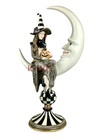 Mackenzie-childs Courtly Spellbound Witch On A Moon With Pumpkin 21  New Box