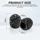 4 Pack Handmade Crystal Rhinestone Car Tire Valve Stem Caps  Wheel Black