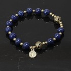 Lapis Lazuli Stone Beads Rosary Bracelet Catholic St  Benedict Wrist Jewelry