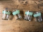 Vintage Mcm Blown Glass Hand Painted Floral Decanter And Shot Glasses Set