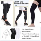 Smilixin 2 Pairs Leg Sleeves full Compression Sleeve Small  Black white