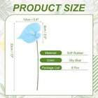 8pcs 11 Inch Artificial Anthurium Flowers Sky Blue