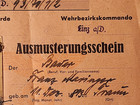Ww2 Germany  Ausmusterungsschein  discharge Certificate 