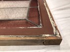Antique Vtg Stained Lead Slag Beveled Glass Transom Window Panel 48 X 19 1 4    