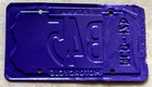 1970s Pennsylvania Antique Motorcycle License Plate Low Number B45 Purple Pa M c