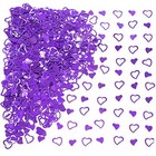Purple Love Heart Table Confetti - Valentines Party Foil H-purple Heart2
