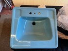 Vintage American Standard Blue Porcelain Sink Retro Matching Set Item 3 Of 3