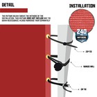 7ft Red Sun Shade Sail Canopy Uv Block Heavy Duty Straight Edge For Outdoor