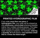 Bio Hazard 42 - 16  X 48  Hydrographic Film Hydro Dipping Dip Water Transfer