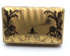 Vtg Elgin American Mcm Art Deco Gold Tone Compact Lipstick Holder Miniaudiere