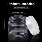 4 Pcs Plastic Jars With Lids  White  2 Oz  Wide Mouth