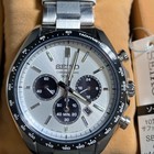 Seiko Sbpy165 Wrist Watch Selection Chronograph Solar White Ss Analog Men Unused