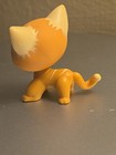 Lps Littlest Pet Shop Orange Shorthair Puzzle Cat No   Blue Eyes Teardrop Rare