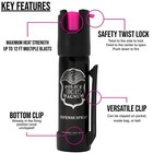 4 Pack Police Magnum Hot Pink Pepper Spray  75oz Hp Bottom Clip Self Defense Kit