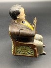 Original J  E  Stevens Co  Tammany Bank Cast-iron Mechanical Bank 1875