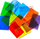 12 Sheets Transparent Stained Glass Sheet Variety Pack  4 X 6 Inch Cathedral Art