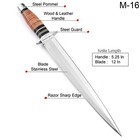 Arkansas Toothpick Dagger Handmade D2 Dagger Hunting  Knife  leather Sheath