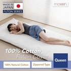Moririn Zippered Cover For Japanese Futon Floor Mattress  Queen  Navy Az25029q