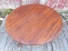 Mid Century Modern Round Coffee Table With Laminate Wood Top