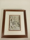 Wood Shadow Box 3d Popup Art Wolf Pack Snow Landscape Art 1992 J  Thompson 14x12
