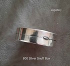 Antique Art Nouveau  800 Silver Hinged Snuff   Pill Box W  Gold Wash Interior 